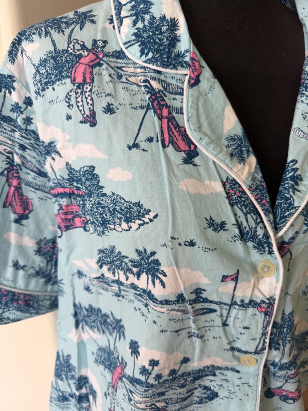 Printfresh Golf Organic Cotton Short PJ Set.  Size XL. - Picture 4 of 7